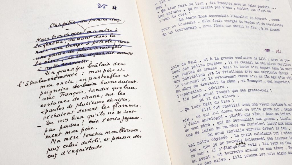 Manuscrit original du "château de ma mère" reconstitué pour la première fois.