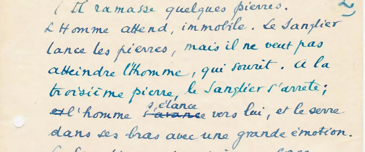 Extrait du scénario du film "Le premier amour" écrit par Marcel Pagnol.